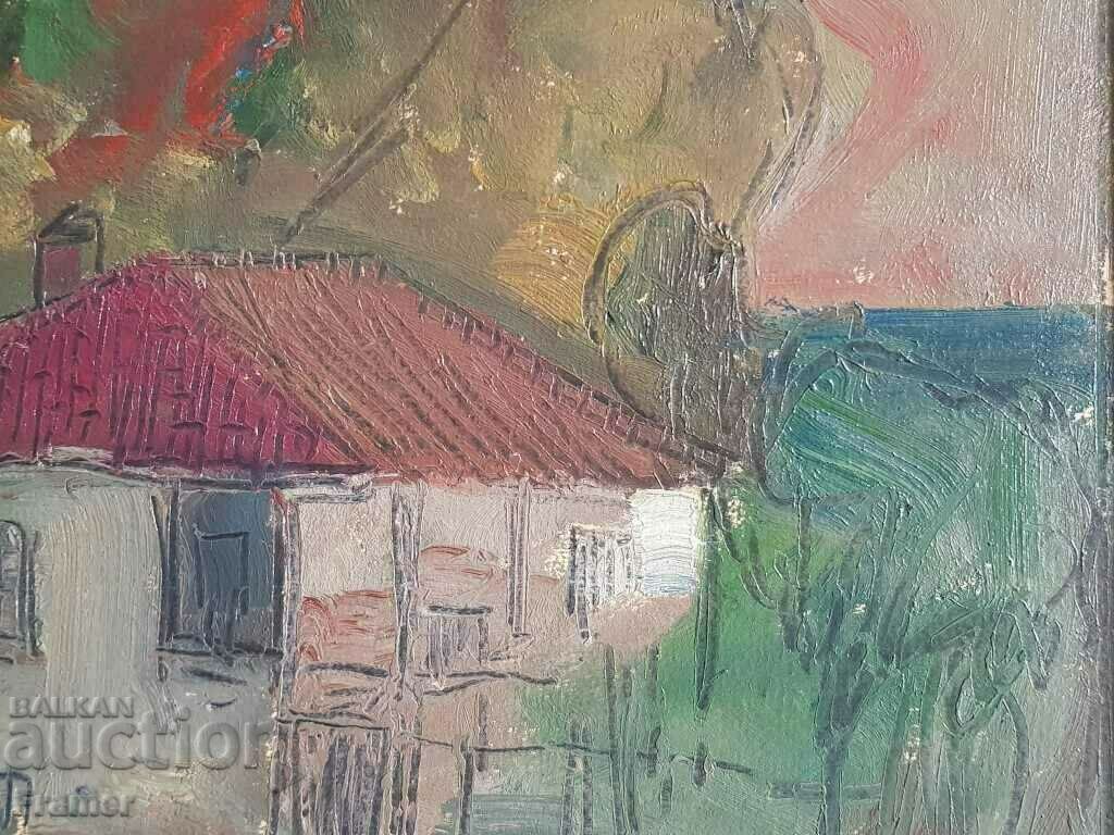 Tsvetan Tsonev 1936 - 2004 By the sea Houses 1982 oil paints - 5 Tsvetan Tsonev 1936 - 2004 By the sea Houses 1982 oil paints - 5