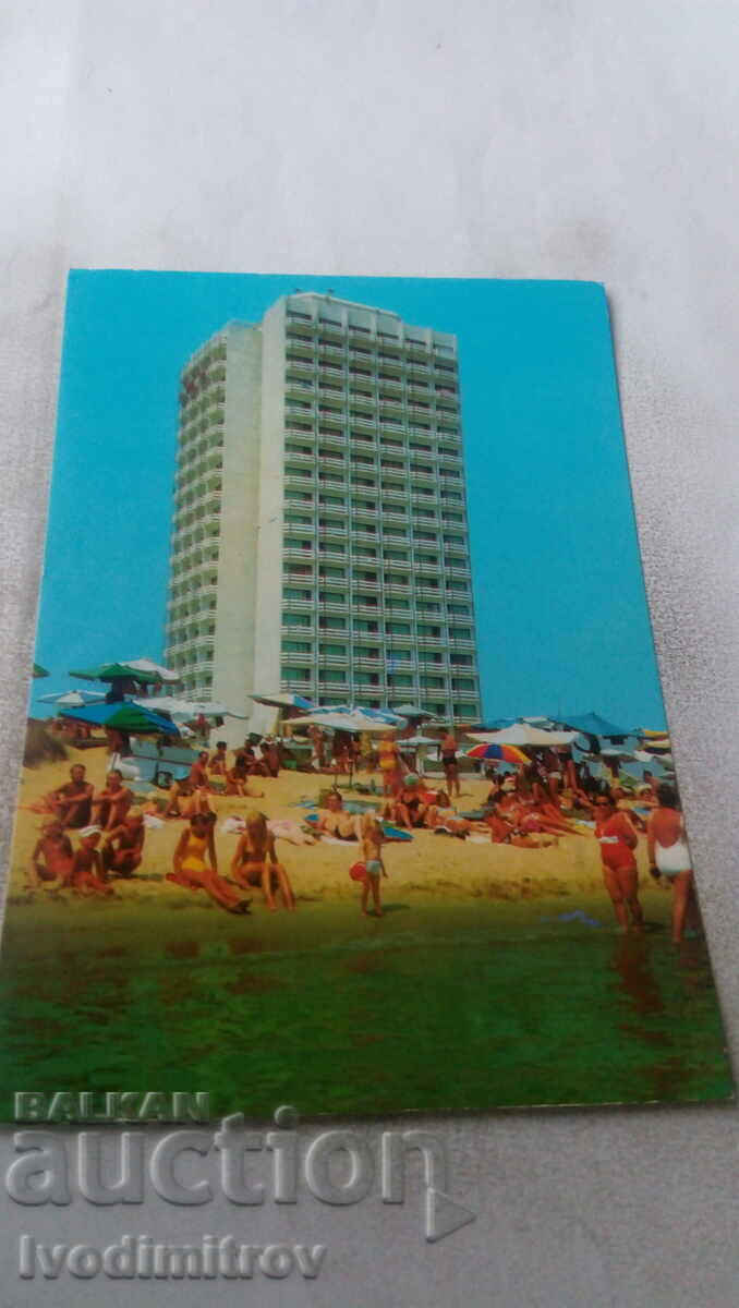 Пощенска картичка Слънчев бряг Хотел Бургас 1971