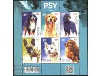 Чисти марки в малък лист Фауна Кучета 2022 от Полша