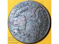 1836 1 батцен Швейцария  кантон Граубюнден сребро