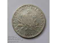 2 Φράγκα Ασήμι Γαλλία 1902 - Ασημένιο νόμισμα #145