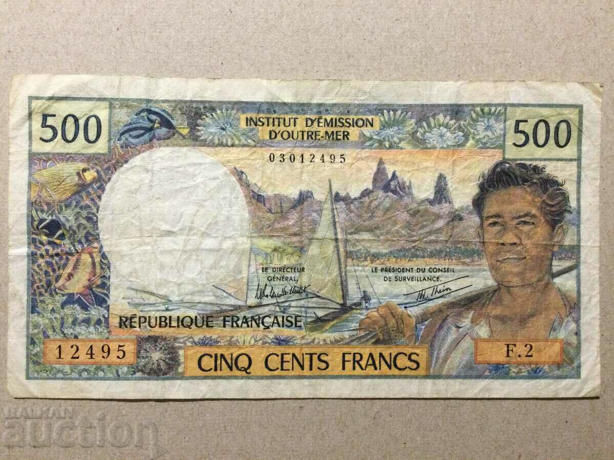 French Polynesia Tahiti 500 francs 1970