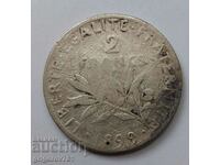 2 Francs Silver France 1899 - Silver Coin #151