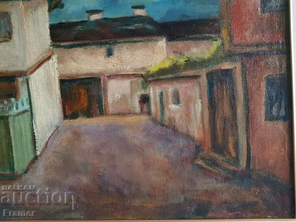 STOYAN MITOV 1895 -1977 Landscape village street houses oil paints - 5 STOYAN MITOV 1895 -1977 Landscape village street houses oil paints - 5