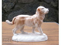 old Bulgarian porcelain statuette dog labrador