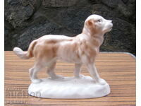 Old Bulgarian porcelain figure statuette dog