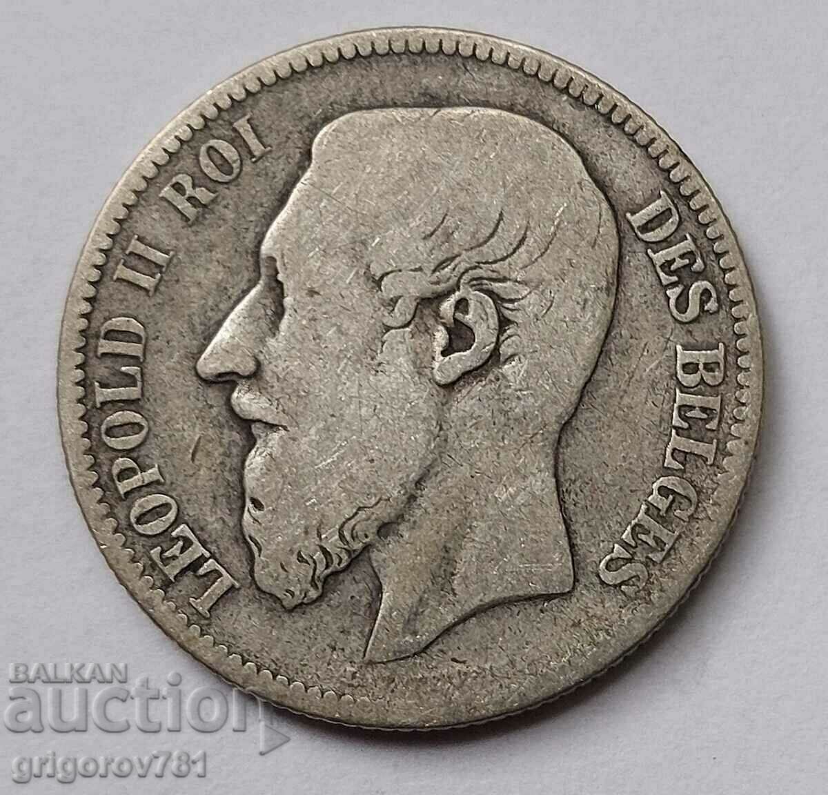 2 Franci Argint Belgia 1867 - Moneda de argint #159