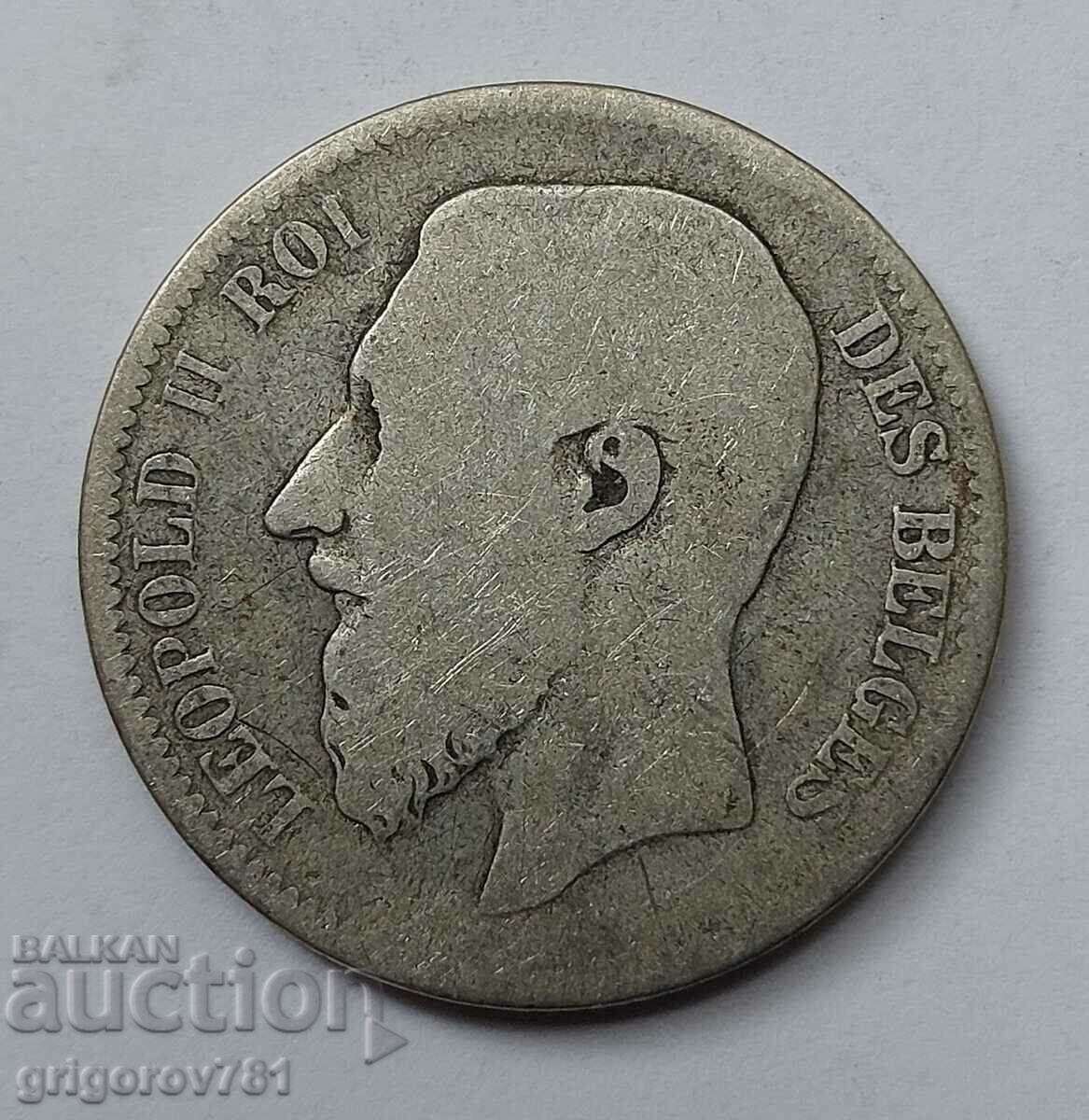 2 франка сребро Белгия 1866 -  сребърна монета №160