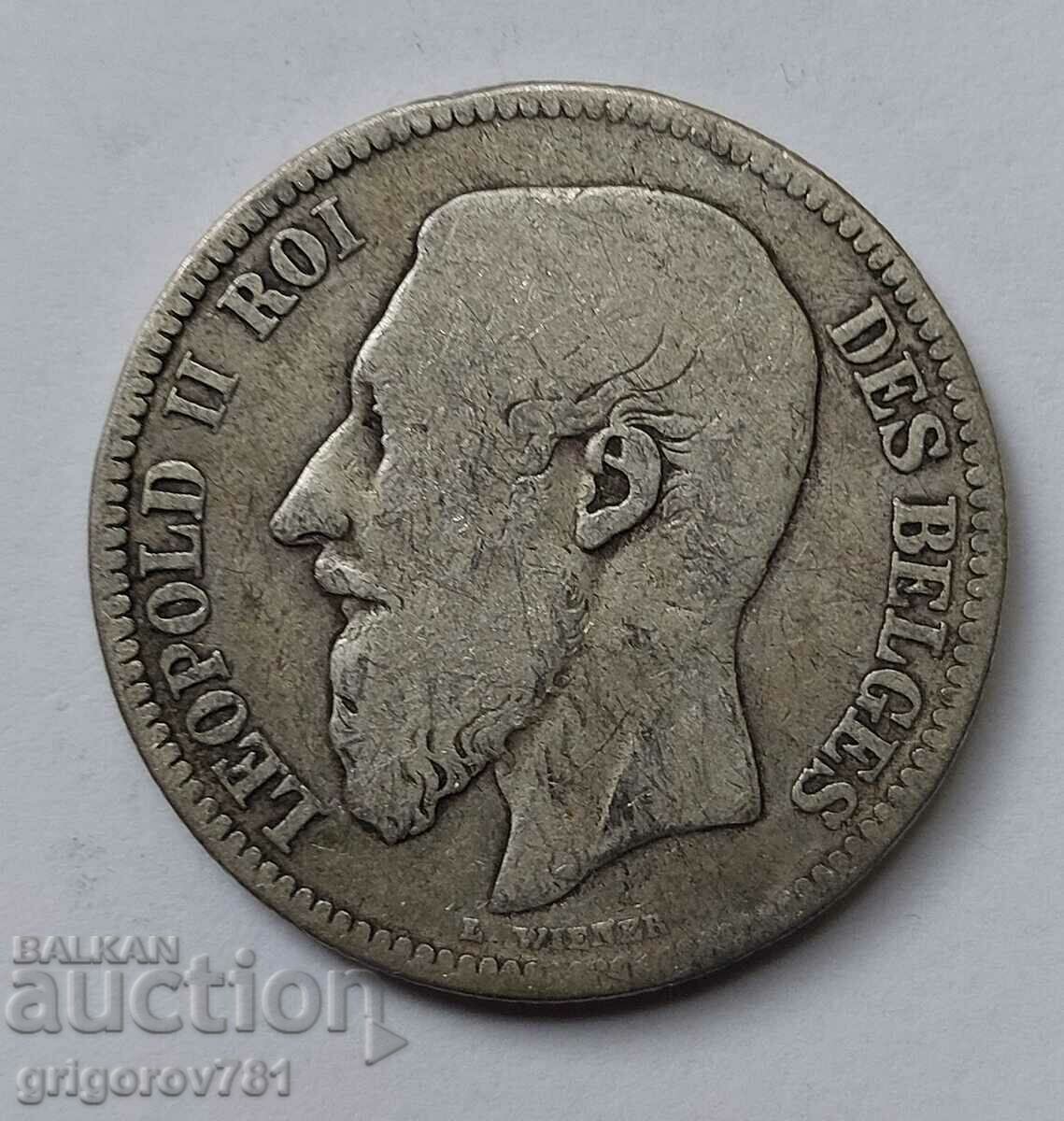 2 Francs Silver Belgium 1867 - Silver Coin #164