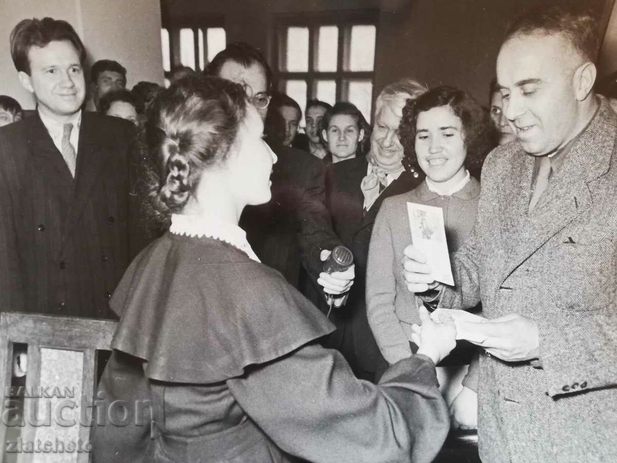 Old photo Soc - Bulgarian delegates in the USSR Moscow with price 6.00 BGN | € 3.07