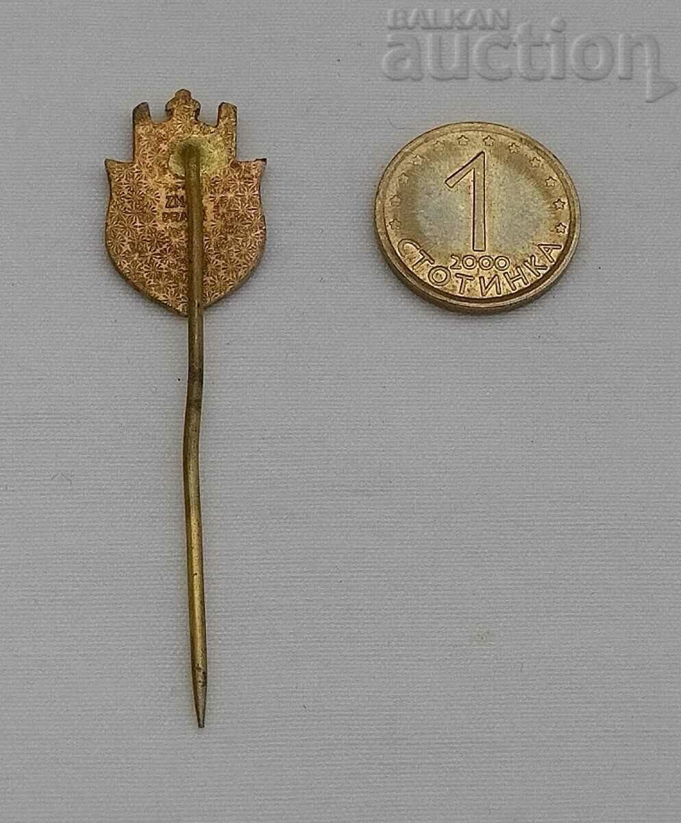 PRAGUE CZECHOSLOVAKIA SYMBOL COAT OF ARMS BADGE ENAMEL with price 2.00 BGN | € 1.02 PRAGUE CZECHOSLOVAKIA SYMBOL COAT OF ARMS BADGE ENAMEL with price 2.00 BGN | € 1.02