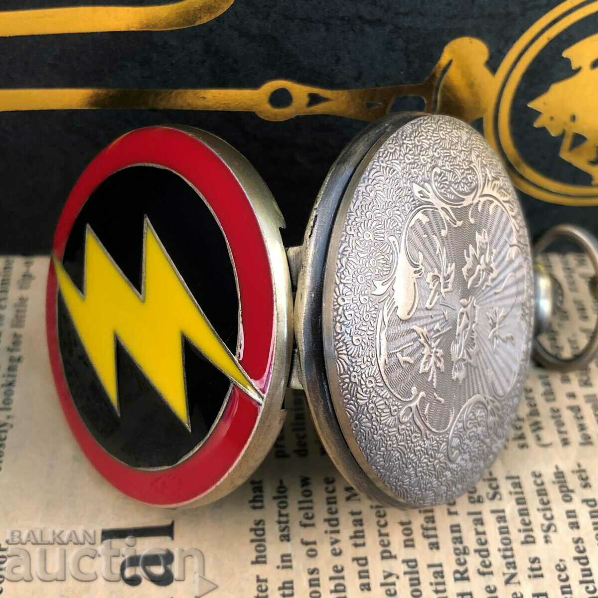 Auction New Pocket watch The Flash The Flash action comic character Auction New Pocket watch The Flash The Flash action comic character