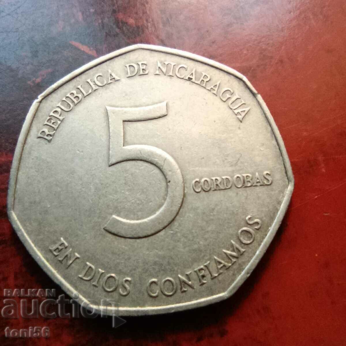 Никарагуа 5 кордоба 1980