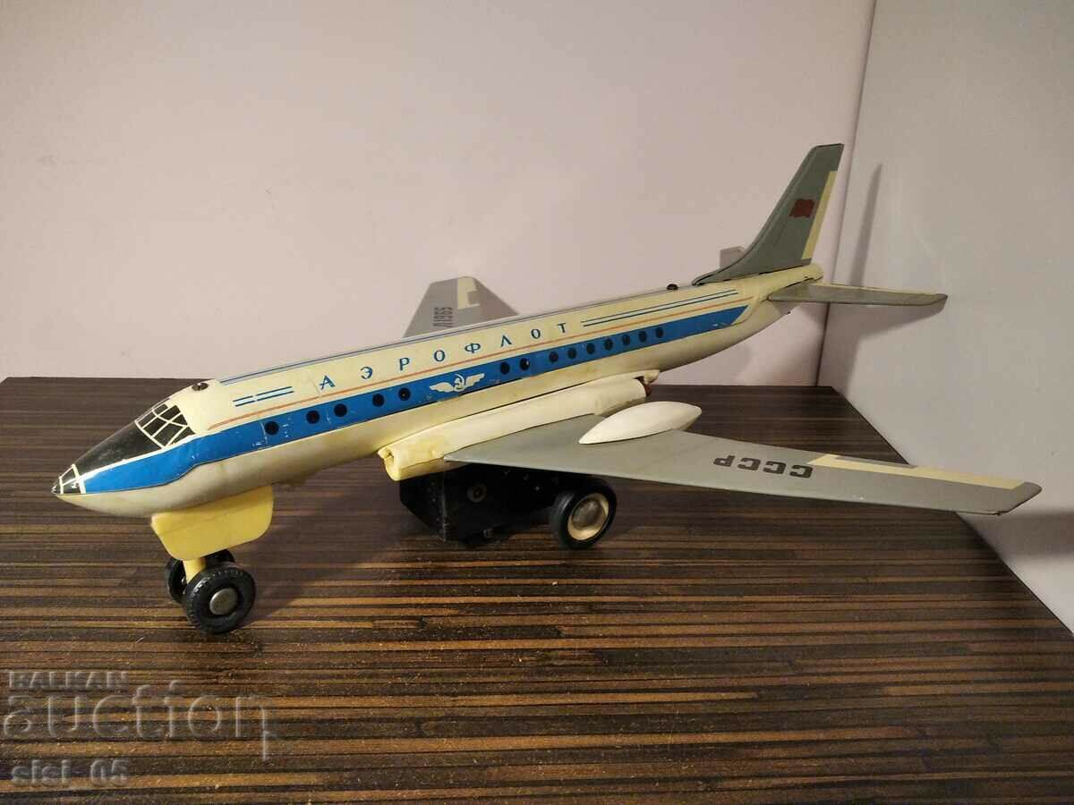 Avion de jucărie din metal URSS, tablă Aeroflot