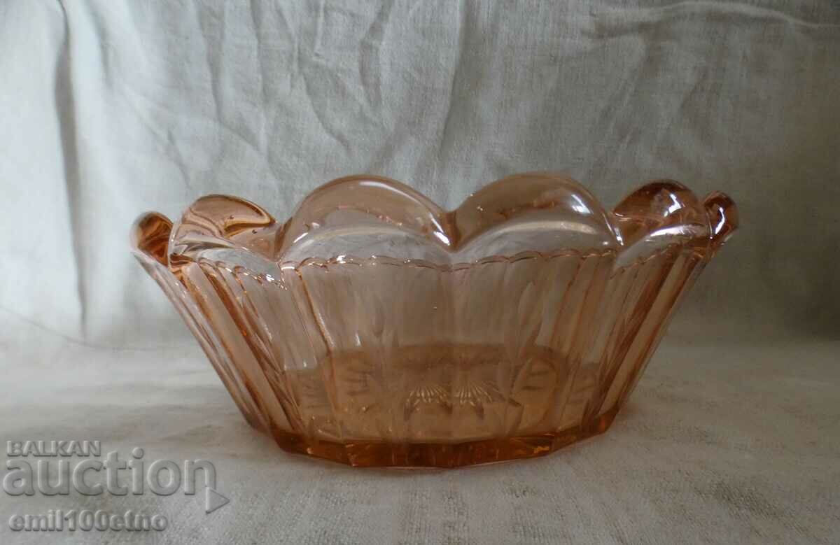 Frumos vechi de sticlă groasă de sticlă colorată cu preț 10.00 BGN | € 5.11 Frumos vechi de sticlă groasă de sticlă colorată cu preț 10.00 BGN | € 5.11