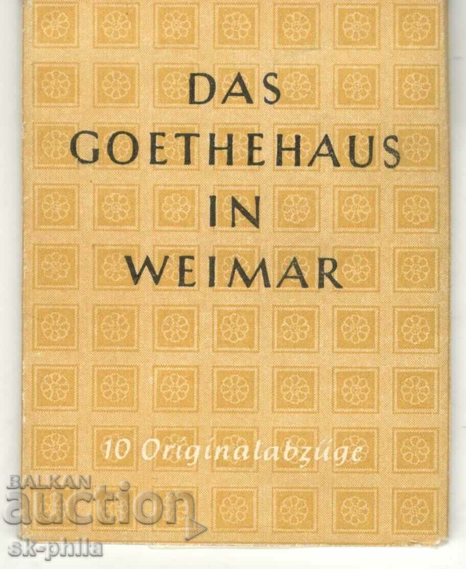 Carte poștală veche - Weimar, casa lui Goethe - set