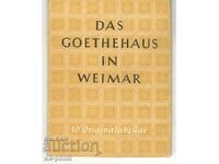 Old postcard - Weimar, Goethe's house - set