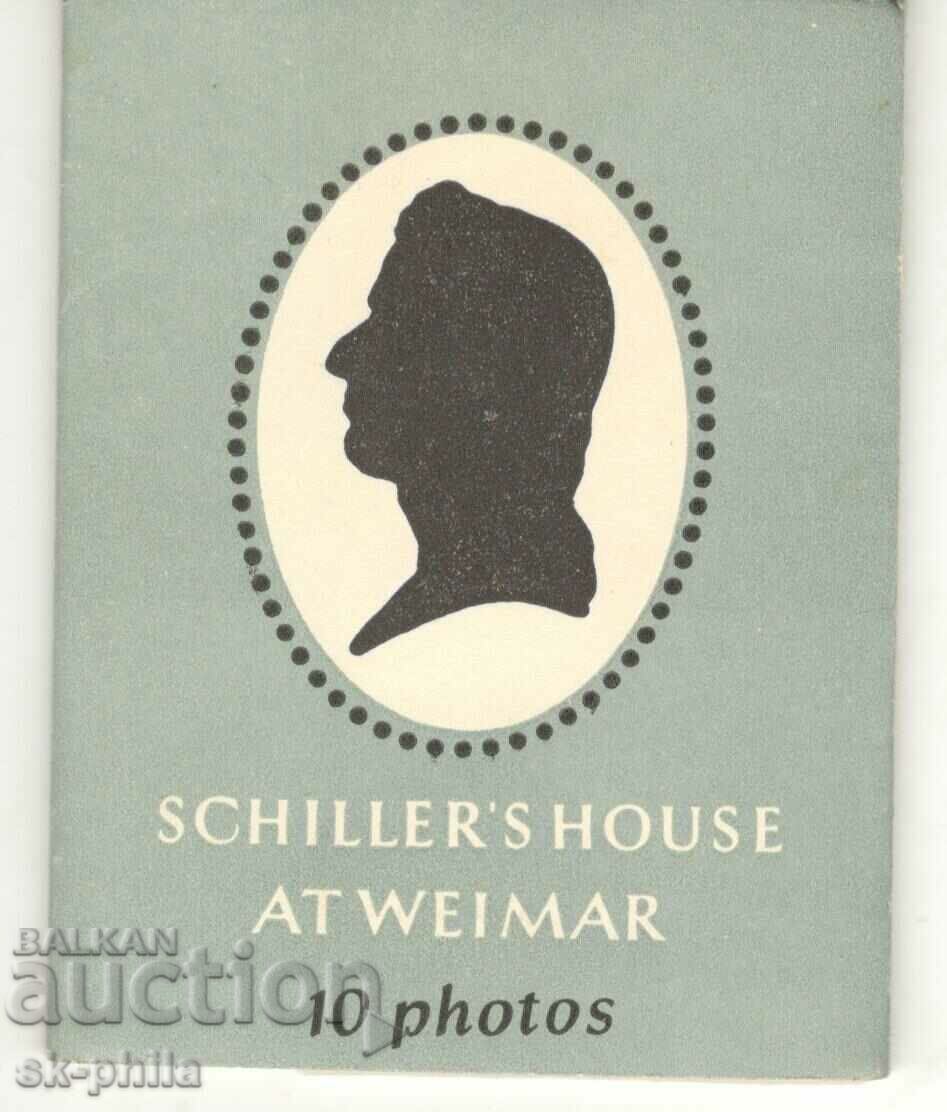 Old postcard - Weimar, Schiller's house - set