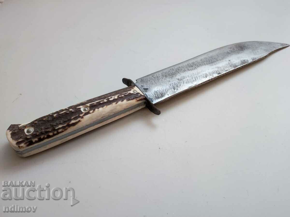 Huge forged knife machete satyr horn - 5 Huge forged knife machete satyr horn - 5