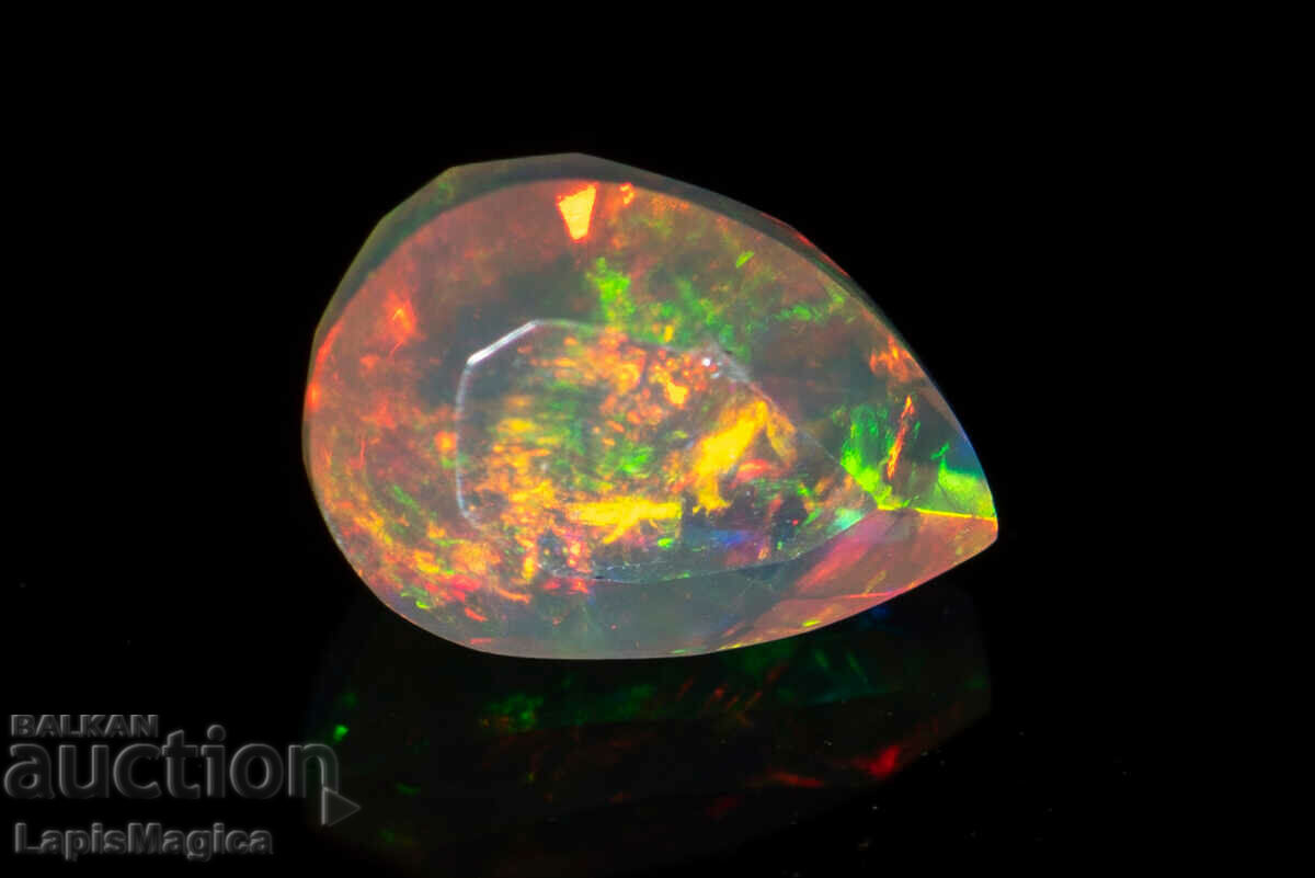 Faceted Ethiopian Opal 0.61ct Teardrop Cut with price 40.00 BGN | € 20.45 Faceted Ethiopian Opal 0.61ct Teardrop Cut with price 40.00 BGN | € 20.45