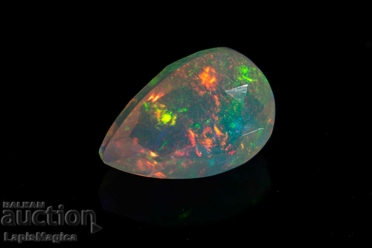 Faceted Ethiopian Opal 0.53ct Teardrop Cut with price 35.00 BGN | € 17.90