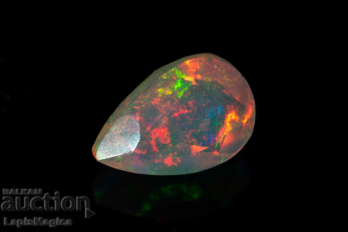 Auction  Faceted Ethiopian Opal 0.53ct Teardrop Cut
