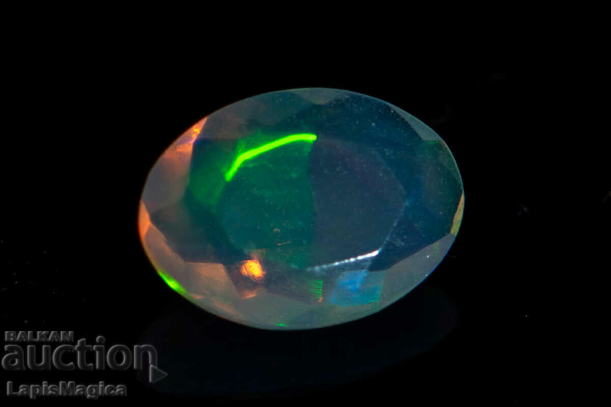 Faceted Ethiopian Opal 0.37ct Oval Cut #1 with price 22.00 BGN | € 11.25 Faceted Ethiopian Opal 0.37ct Oval Cut #1 with price 22.00 BGN | € 11.25