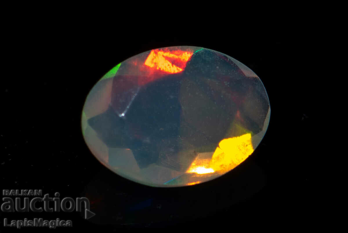 Faceted Ethiopian Opal 0.37ct Oval Cut #1