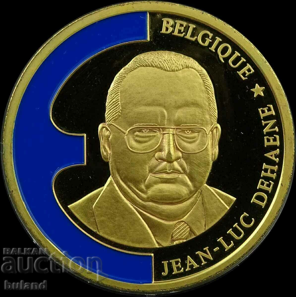 Белгия Монета Ecu 1998 Немски Сертификат Екю Преди Евро