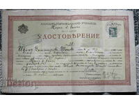 1939 Certificat de școală primară a Regatului Bulgariei