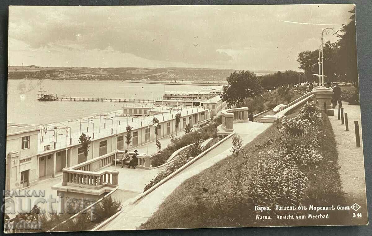 3170 Kingdom of Bulgaria Varna view sea baths 1934
