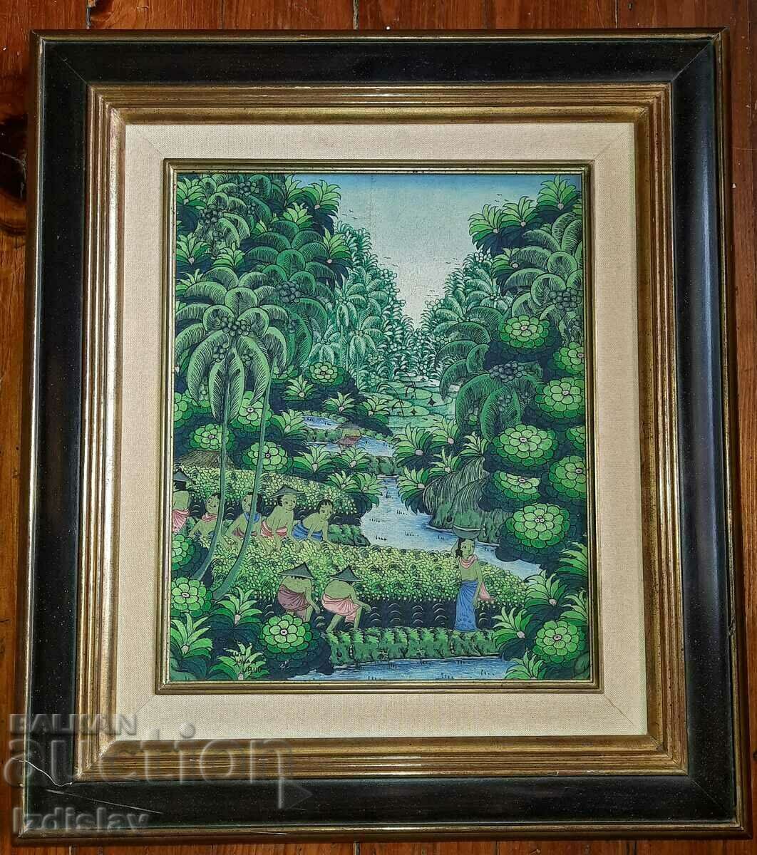 Painting Balinese traditional painting with price 300.00 BGN | € 153.39 Painting Balinese traditional painting with price 300.00 BGN | € 153.39
