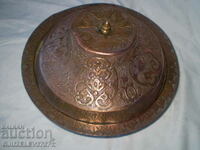19th century hand forged pot with lid