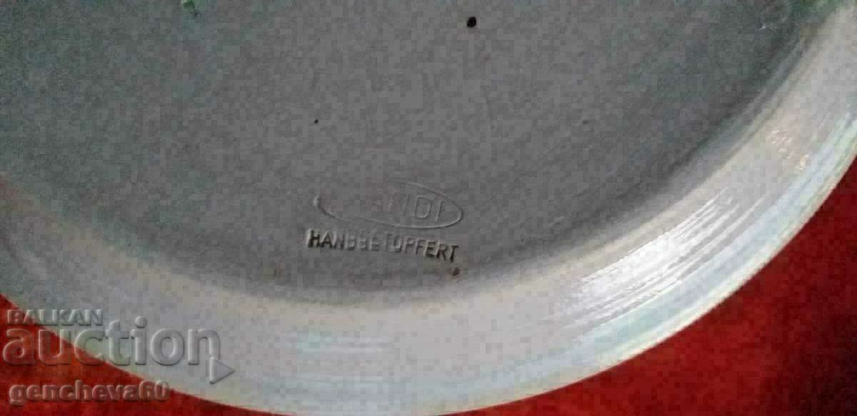 Hand-decorated large plate for wall/print - 5 Hand-decorated large plate for wall/print - 5