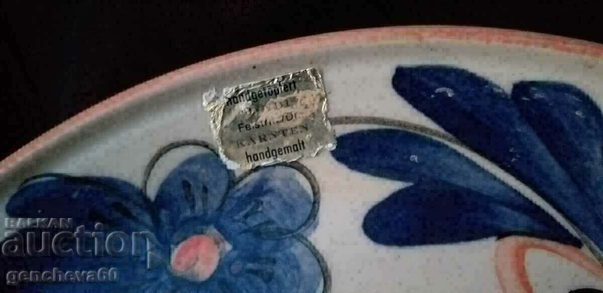 Hand-decorated large plate for wall/print - 6 Hand-decorated large plate for wall/print - 6