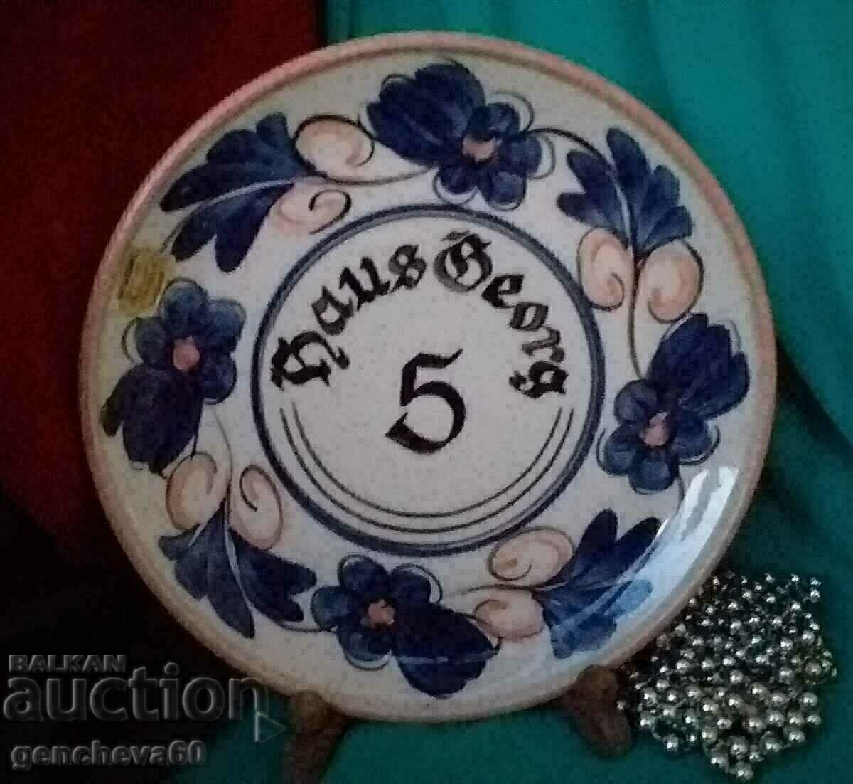 Hand-decorated large plate for wall/print - 7 Hand-decorated large plate for wall/print - 7