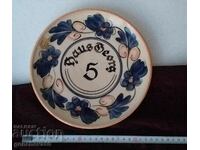 Hand decorated wall plate/print