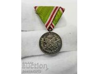 O miniatură rară a unei medalii regale pentru războiul balcanic 1912-13