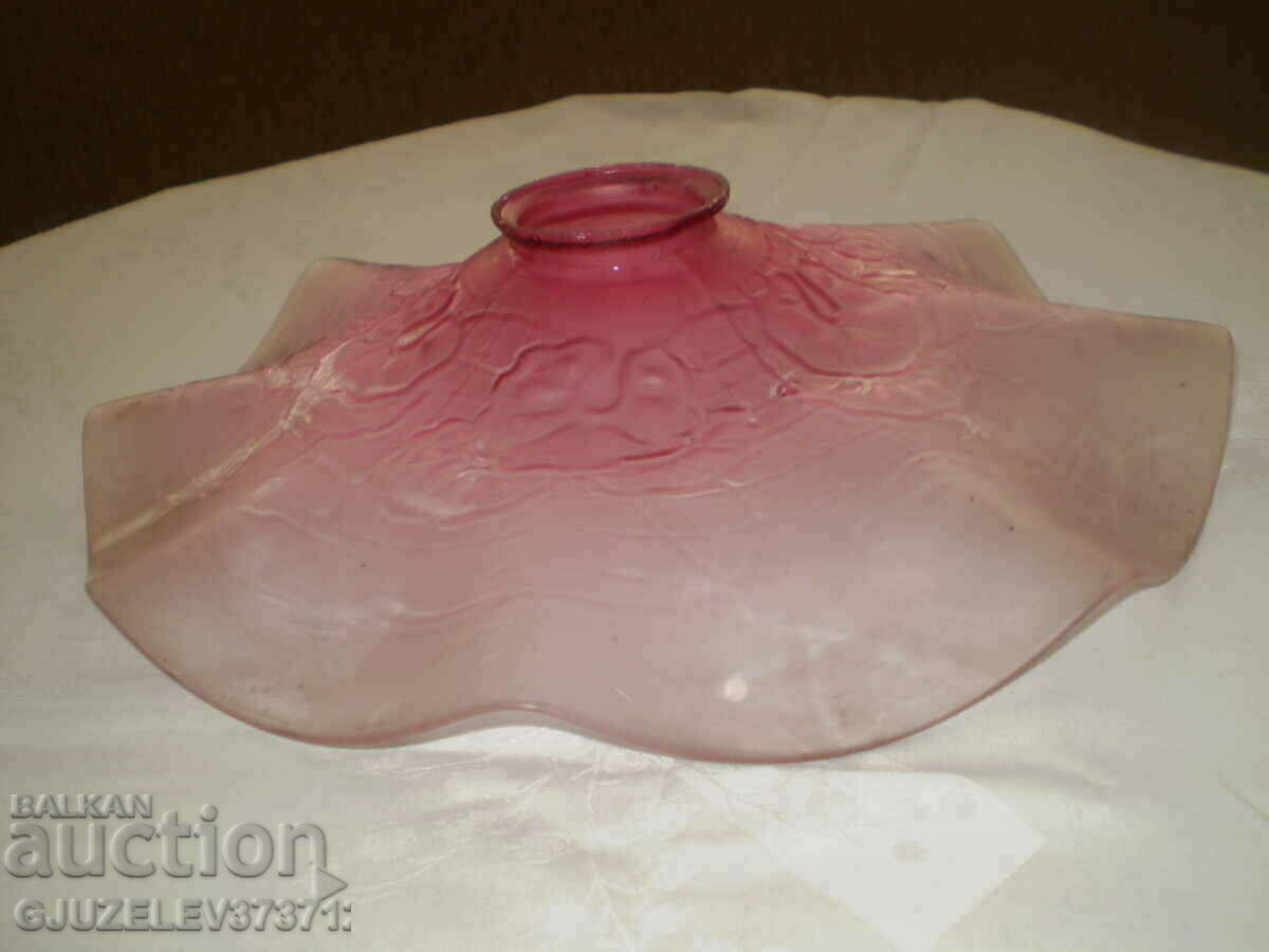 1920s curly red glass chandelier shade with price 230.00 BGN | € 117.60