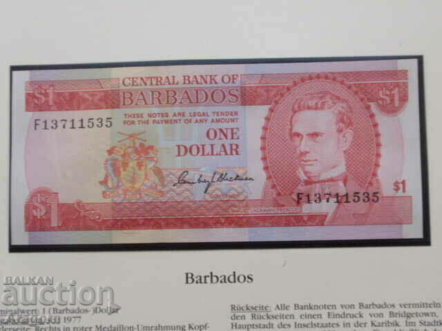 Barbados $1 1973; Barbados with price 59.99 BGN | € 30.67