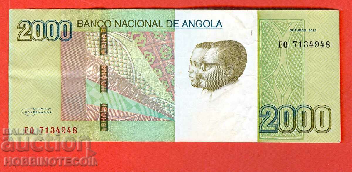 ANGOLA ANGOLA 2000 2 000 τεύχος Kwanza - τεύχος 2012 - 1