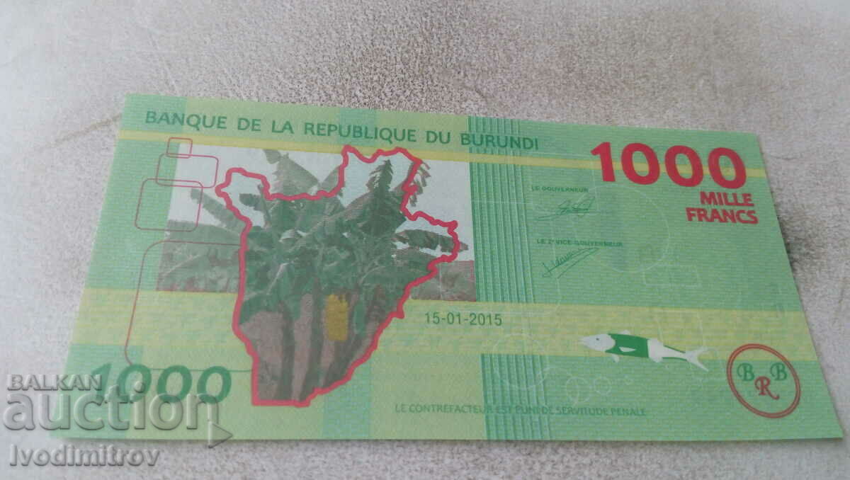 Burundi 1000 francs 2015 with price 5.65 BGN | € 2.89 Burundi 1000 francs 2015 with price 5.65 BGN | € 2.89