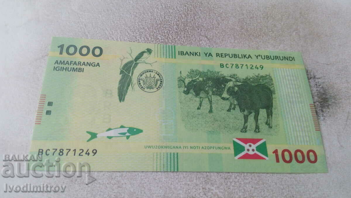 Burundi 1000 francs 2015
