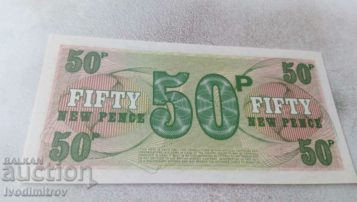 Great Britain Voucher 50 pence British Armed Forces with price 6.65 BGN | € 3.40 Great Britain Voucher 50 pence British Armed Forces with price 6.65 BGN | € 3.40