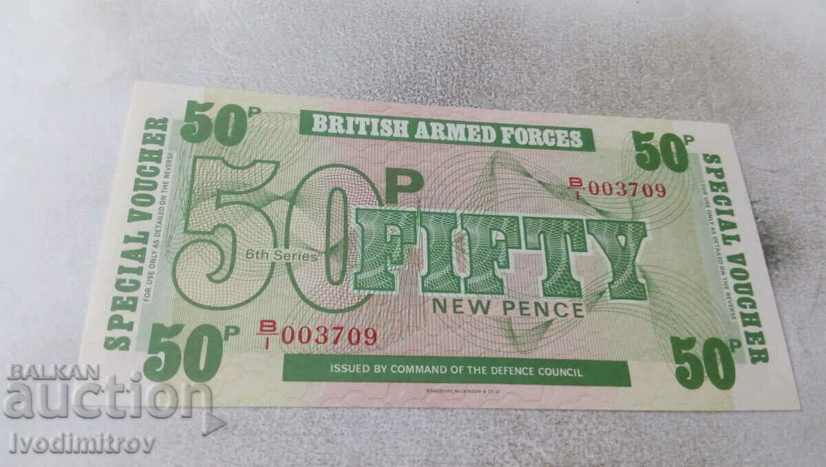 Great Britain Voucher 50 pence British Armed Forces