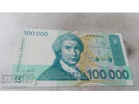 Croatia 100000 dinars 1993