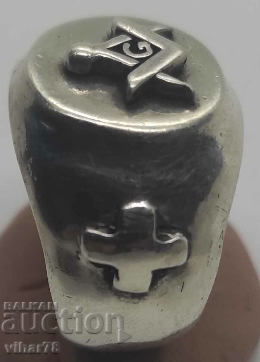Solid Silver Masonic Ring with price 299.99 BGN | € 153.38
