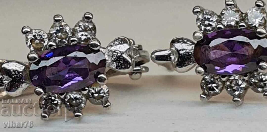 Auction  Silver ring with earrings