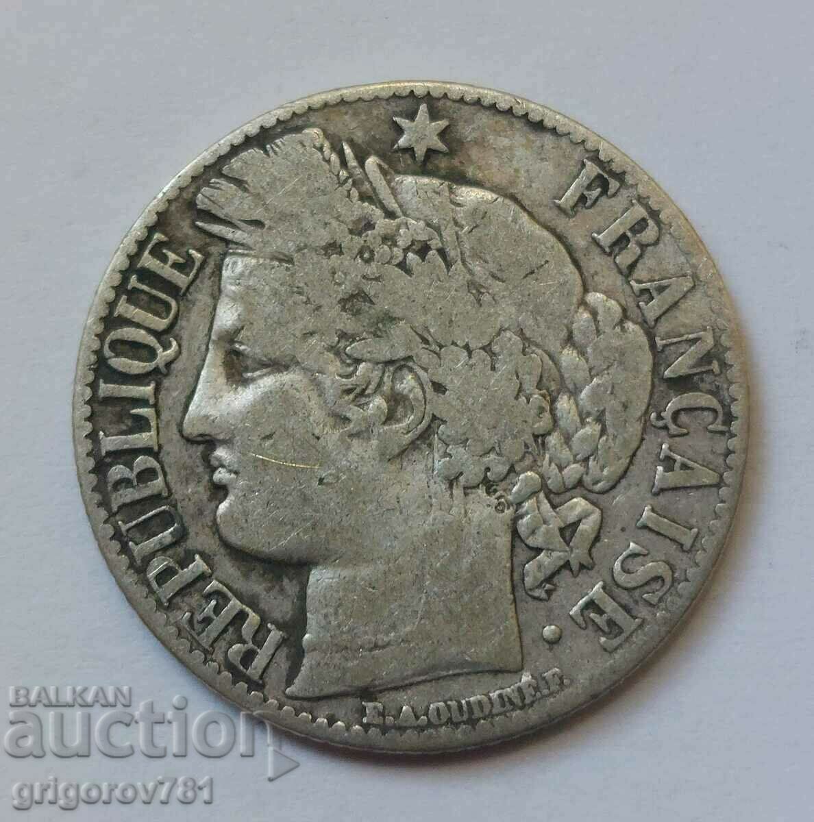 1 франк сребро Франция 1871 K -  сребърна монета №33
