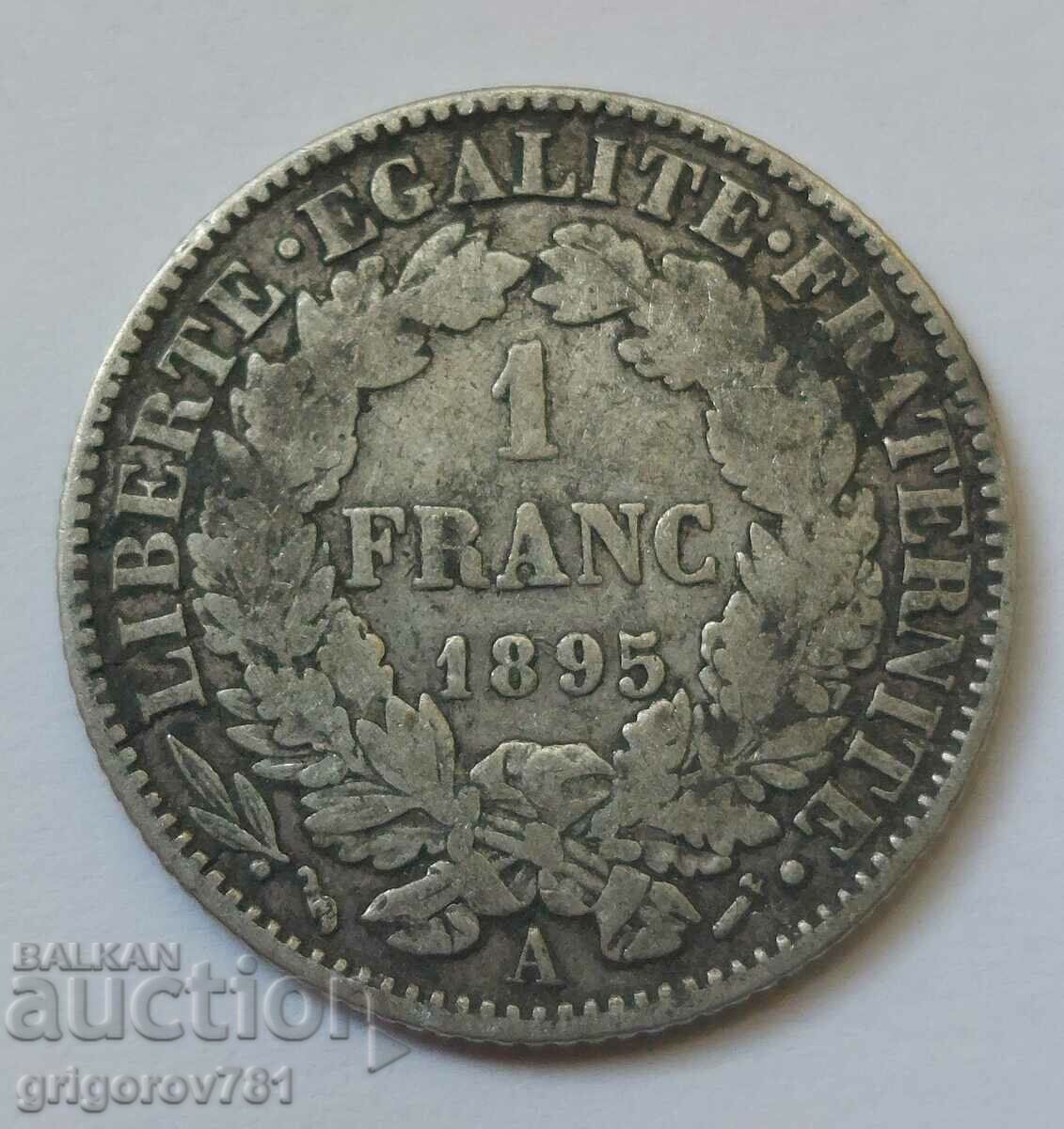 Ασήμι 1 φράγκου Γαλλία 1895 A - Ασημένιο νόμισμα #41 με τιμή € 7.67 | 15.00 BGN Ασήμι 1 φράγκου Γαλλία 1895 A - Ασημένιο νόμισμα #41 με τιμή € 7.67 | 15.00 BGN